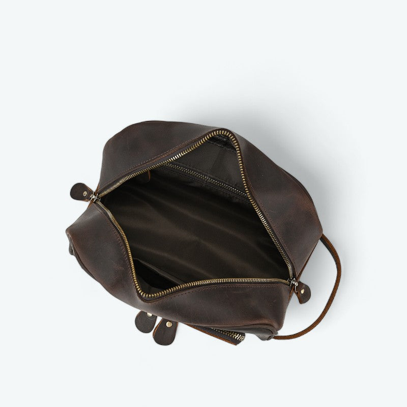 Grande Trousse de Toilette Homme Cuir