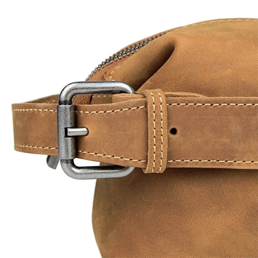 Trousse de Toilette Homme Cuir Marron Marron clair