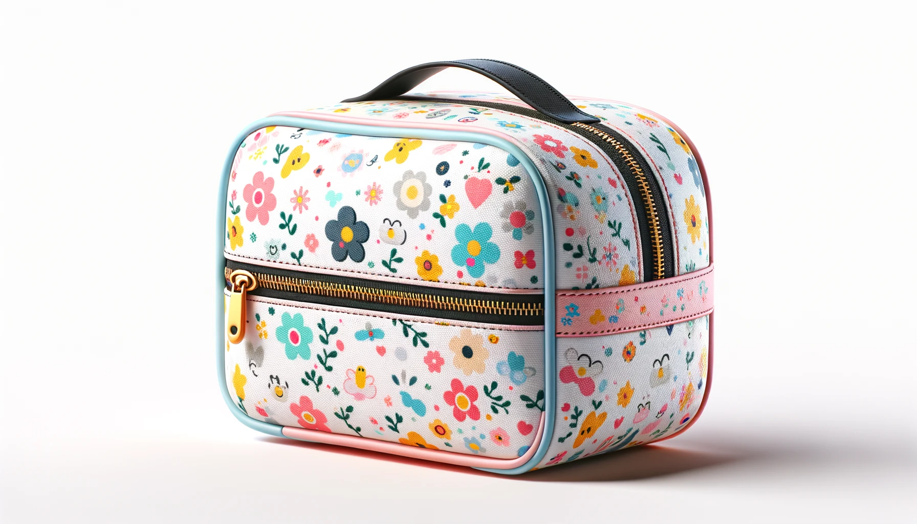 Trousse de Toilette Fille dans un fond blanc professionel