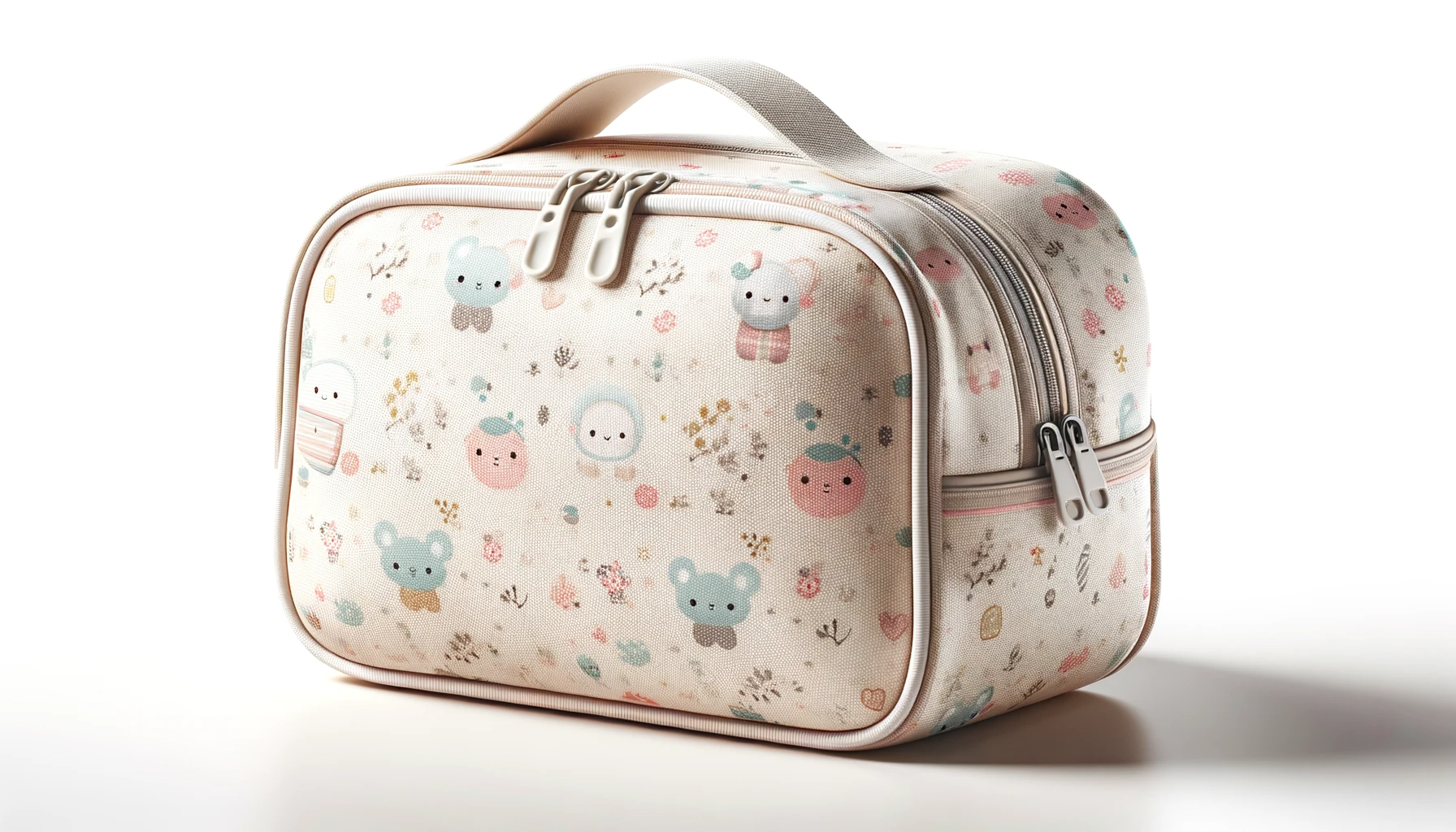 Trousse de Toilette bébé dans un fond blanc professionel