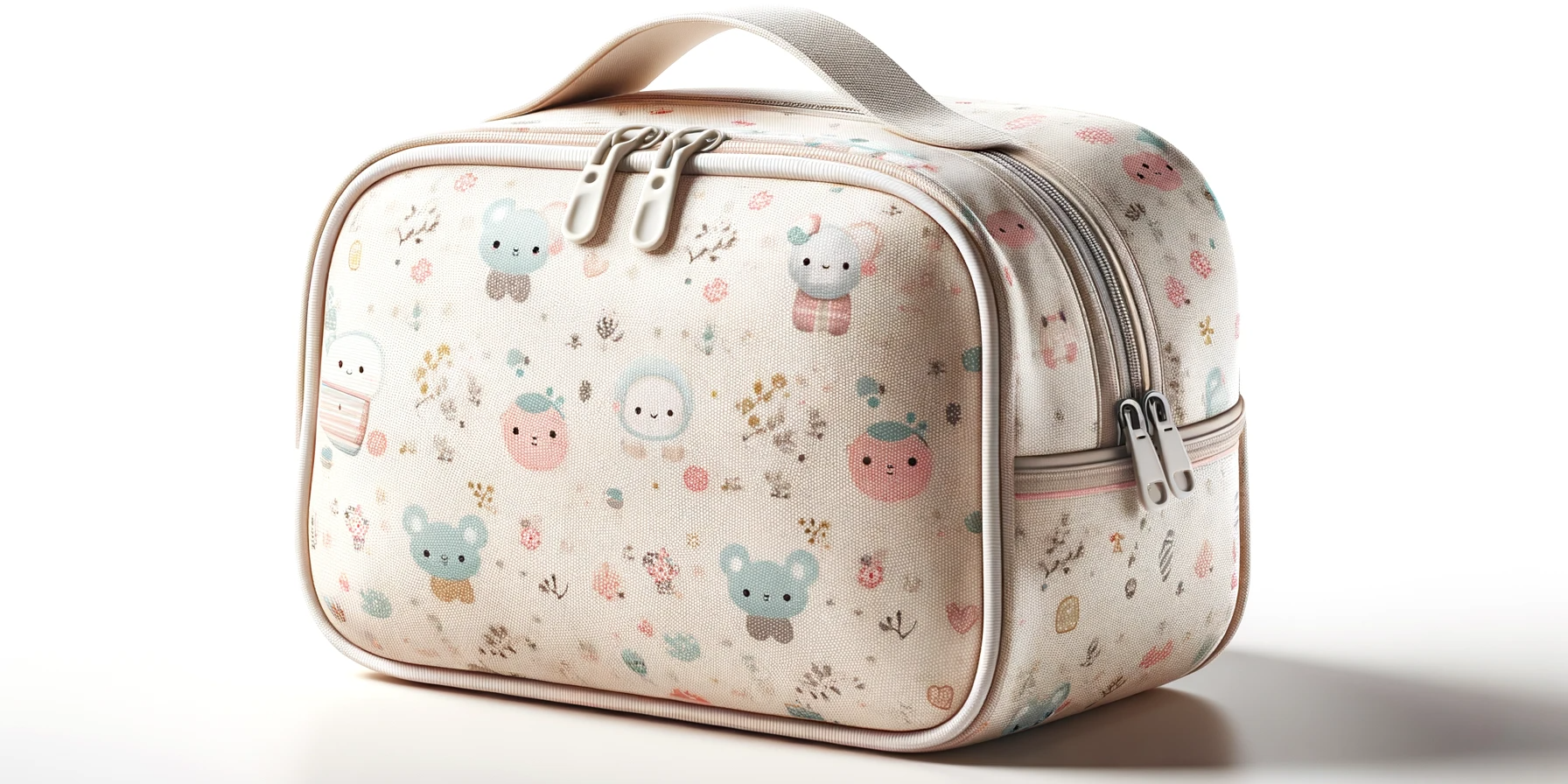 Trousse de Toilette bébé dans un fond blanc professionel