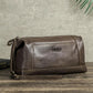 Grande Trousse de Toilette Cuir Café