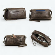 Grande Trousse de Toilette Cuir Café