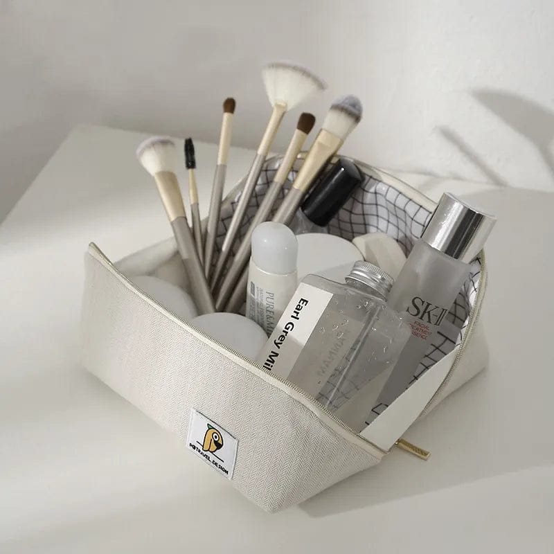 Petite Trousse de Toilette Légère Femme Beige