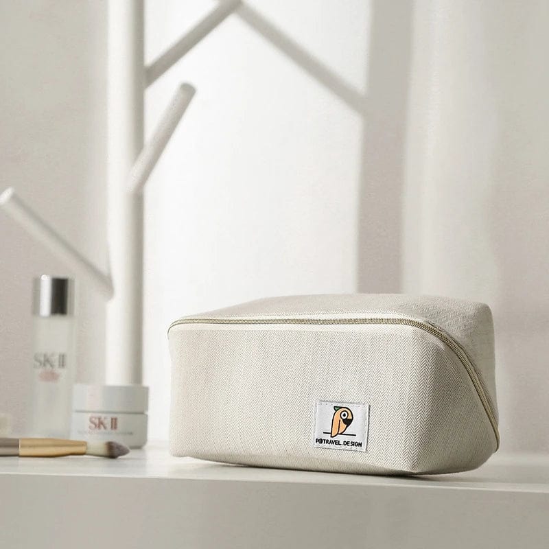 Petite Trousse de Toilette Légère Femme Beige