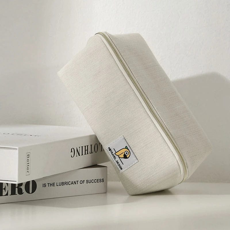 Petite Trousse de Toilette Légère Femme Beige