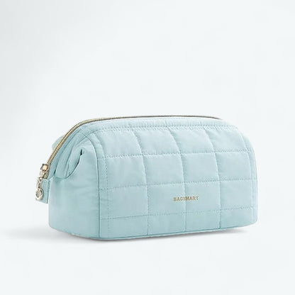 Trousse de Toilette Femme Matelassée Bleu