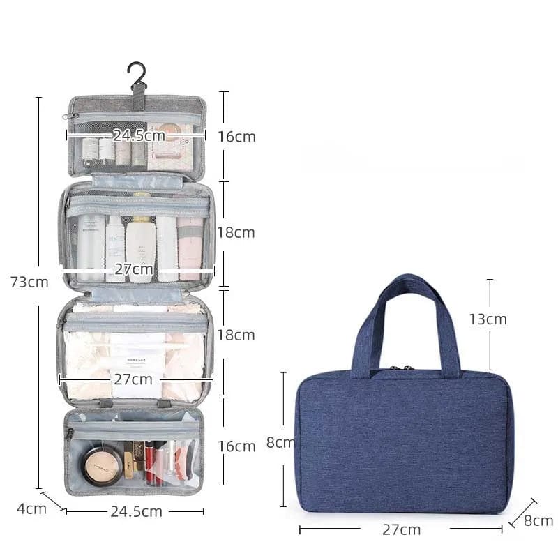 Trousse de Toilette Femme Pliable Bleu