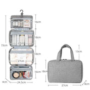 Trousse de Toilette Femme Pliable Gris