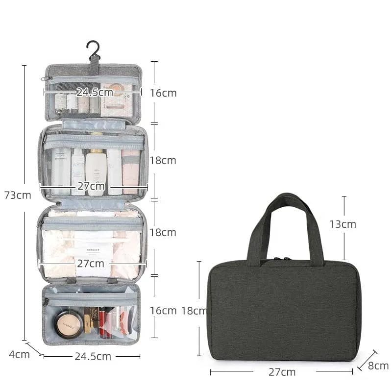 Trousse de Toilette Femme Pliable Noir