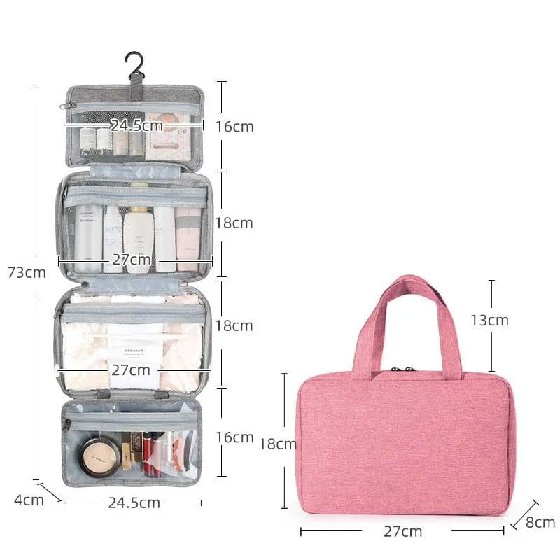 Trousse de Toilette Femme Pliable Rose