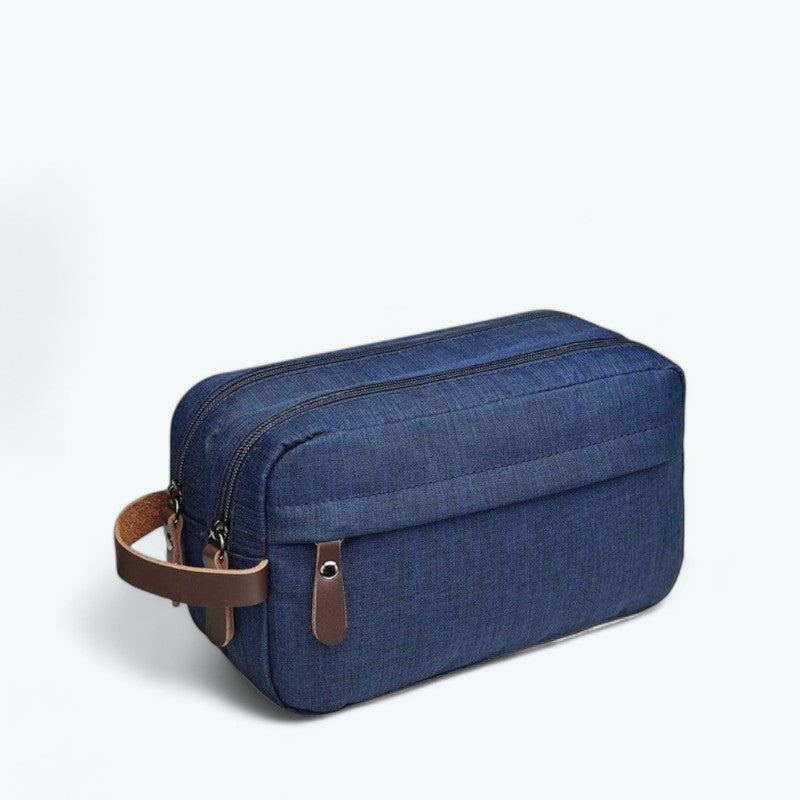 Trousse de Toilette Homme Double Compartiments Bleu Marine
