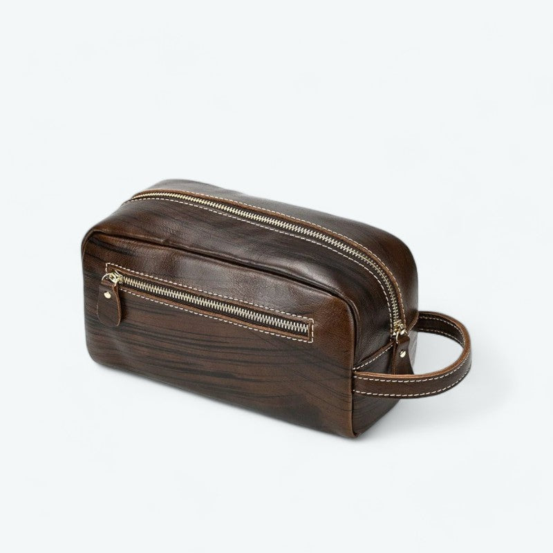 Trousse de Toilette Homme Vintage Café