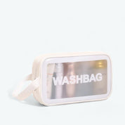 Trousse de Toilette Transparente Semi Rigide Blanc