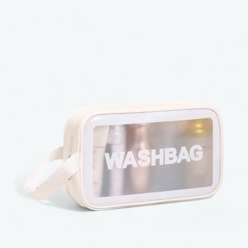 Trousse de Toilette Transparente Semi Rigide Blanc