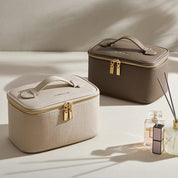 Vanity Case Cuir Femme Beige