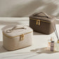 Vanity Case Cuir Femme Beige
